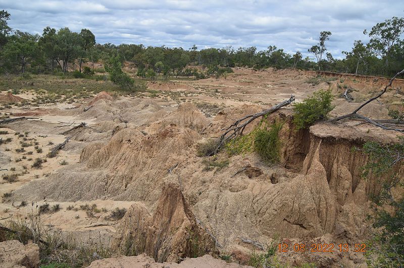 Photo showing significant soil erosion